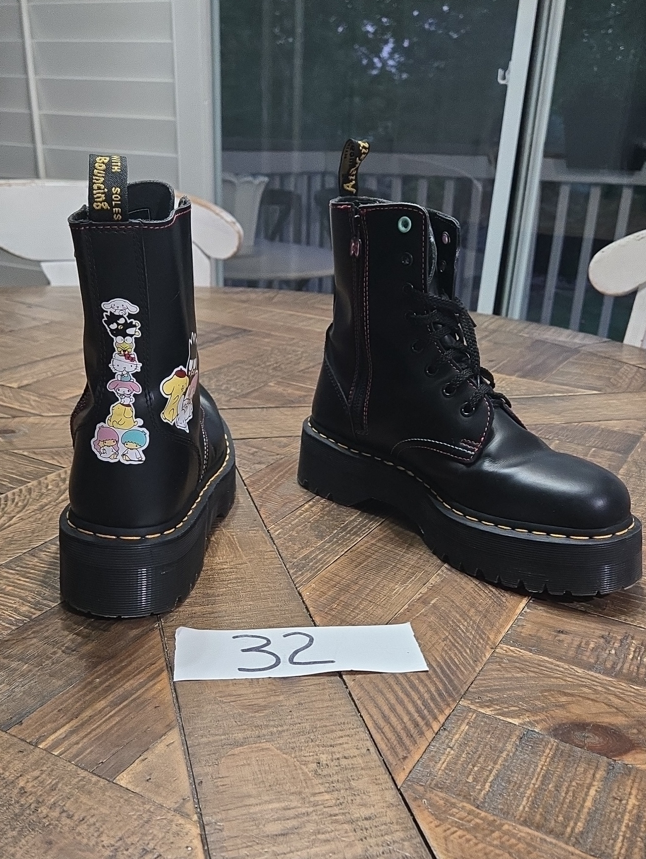 Dr. Martens Hello Kitty & Friends Jadon Platform Combat Boots Women's Size 43-11